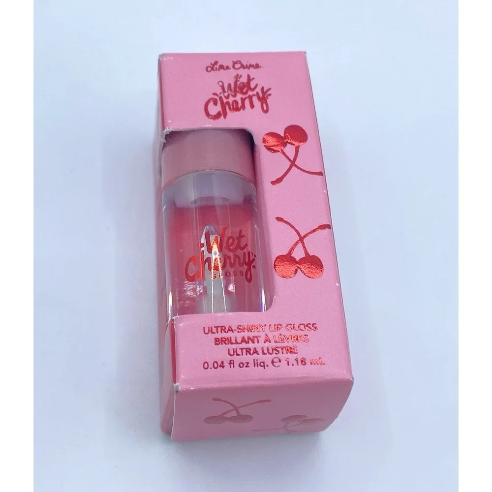 Lime Crime Wet Cherry Lip Gloss Extra Poppin MINI .04 oz NEW